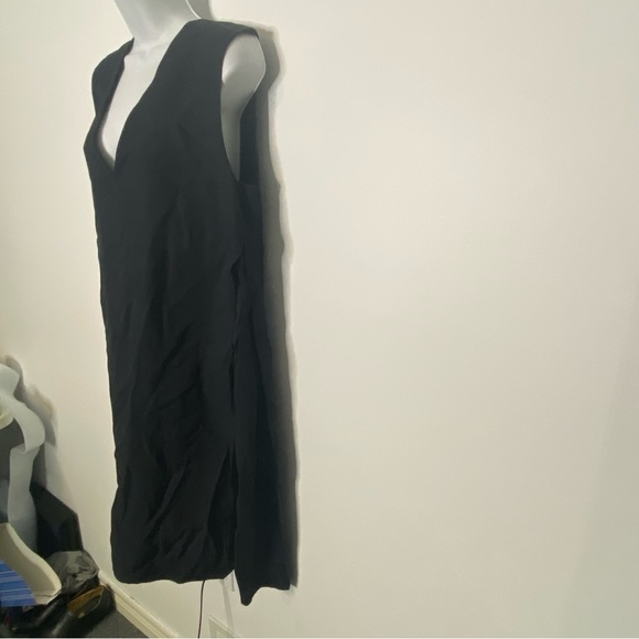 TER ET BANTINE Navy Sleeveless V Neck Viscose Steath Dress Size 46IT 10USA - Picture 5 of 16